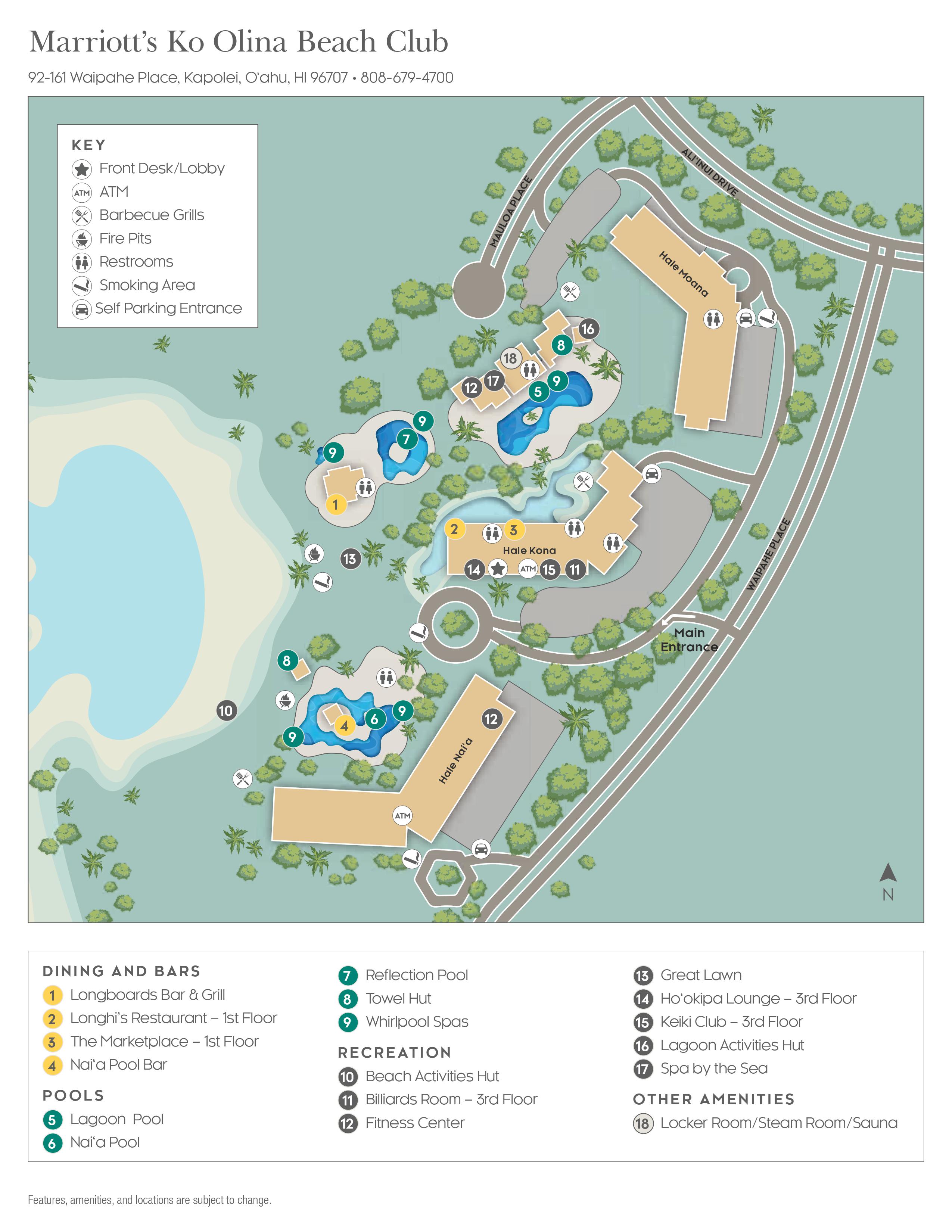 Ko Olina Oahu Map Map | Marriott's Ko Olina Beach Club | Marriott Vacation Club